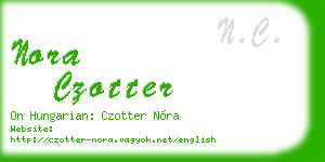 nora czotter business card