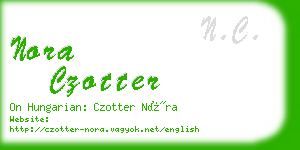 nora czotter business card